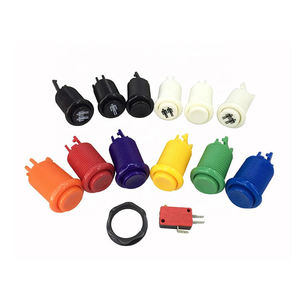 Boutons de cabinet d'arcade de 28 mm, style américain Happ, boutons poussoirs pour accessoires de jeu - Product Image 3