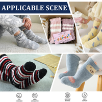 Chaussettes douillettes en tricot pour femme, chaudes, douces et moelleuses, avec logo personnalisé, pour la maison, nouvelle collection, personnalisables