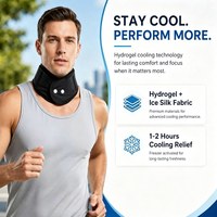 Enveloppement de cou réutilisable en gel rafraîchissant tendance, hydrogel pour soulagement du froid, bande OEM, emballage personnalisé, prêt à la vente au détail, pour sport, travail, voyage, chaud/froid