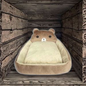 MEiweipet Unique Cuddly Micro Plush <span class=keywords><strong>Brown</strong></span> Bear Shape Cama para perros Cómodas camas para mascotas - Product Image 4
