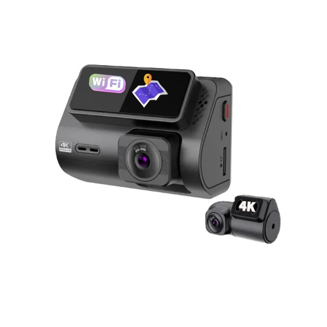 4k+4K Dashcam with Wifi Gps Car Dvr 2 Camera Mini 4k sony Dash Cam Dual Lens Front and Rear Dash Cam