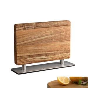 Soporte de exhibición de madera de acacia, nuevo, de doble cara, con imán fuerte para cuchillos, artesanía moderna en madera - Product Image 4