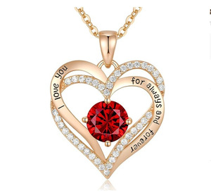 Cadenas de Acero Inoxidable de Moda con Cristales de Circonio, Colgante de Oro Rosa para Mujer, Joyería Personalizada de Alta Gama para el Décimo Segundo Cumpleaños - Product Image 5