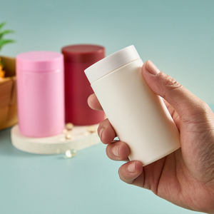Pot en plastique mat mince et haut personnalisé avec bouchon à vis OEM ODM <span class=keywords><strong>Conteneur</strong></span> portable de petite capacité pour les voyages Compléments alimentaires Vitamines - Product Image 4