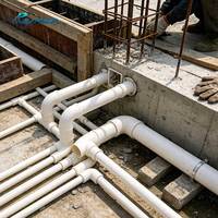 Tuyau UPVC en matériau vierge DN20 32 50 63 110 160 180 315 400 avec raccord à douille à embout cloche, installation facile pour projets extérieurs