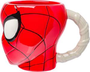 <span class=keywords><strong>Taza</strong></span> <span class=keywords><strong>de</strong></span> Cerámica Esculpida en 3D con Cabeza <span class=keywords><strong>de</strong></span> Spiderman y Telaraña - Product Image 1