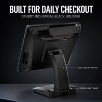 Système POS Windows 10 de 15 pouces avec processeur Intel I3/i5/i7, Bluetooth/Wi-Fi, écran simple ou double pour restaurant, utilisation à long terme