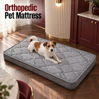 Matelas orthopédique personnalisé pour chien avec housse matelassée amovible, options de passepoil et de tissu coordonnés pour les collections de marques d'articles pour animaux de compagnie