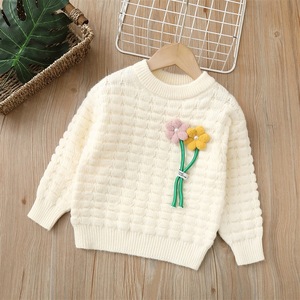 เสื้อผ้าแฟชั่นสาวเกาหลี เสื้อผ้าเด็ก เสื้อผ้าเด็กผู้หญิง คอกลม เสื้อถัก เสื้อสเวตเตอร์เด็กผู้หญิง เสื้อผ้าเด็กผู้หญิงลายดอกไม้ ผ้าพลัฌหนา - Product Image 3