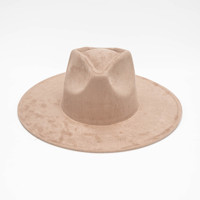 Topi Fedora Vegan Warna Solid Bergaya yang Dapat Disesuaikan, Bahan Suede, Unisex, Cocok untuk Semua Musim, Santai, Outdoor & Bisnis