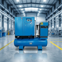 Compresseur d'air à vis 4-en-1 de 15 kW, 20 CV, avec sécheur et réservoir, idéal pour la découpe laser – Vente directe usine