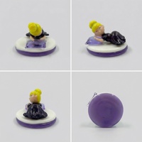 Figurine de princesse endormie en verre de Murano, miniature en verre soufflé à la main, poupée en verre, ornement pour fille, décoration de bureau mignonne, cadeau de collection