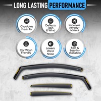 Windabweiser für VW Polo MK5 2009-2017 5-Türer Schrägheck 4-teiliges Set Visiere