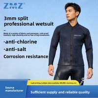 3MM Unisex Erwachsenen-Gummi-Tauchanzug, Warm, Kältebeständig, Sonnenschutz, Schnelltrocknend, Einteiliger Tauchanzug zum Schwimmen und Surfen