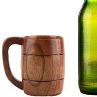 Mug à vin en bois FWE-0017 Falak World Export avec couvercle en bambou, style américain, fait main, Uttar Pradesh, pour cadeaux d'affaires