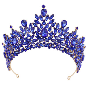 Diadème de cristal, Couronne de mariée, Couronne de princesse, Diadème de Quinceañera, Bandeau de cheveux pour concours de beauté et bal de promo, Ornements et accessoires - Product Image 6