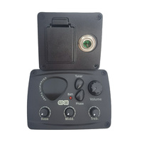 Direct usine Capteur électrique pour ukulélé, Accordeur 12 secteurs, Pièces et accessoires pour instruments à cordes, Écran couleur, Plastique noir