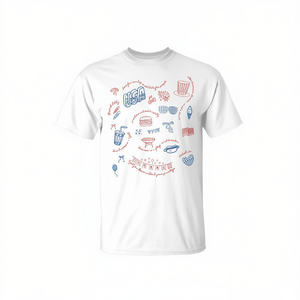 Camiseta con diseño del 4 de julio y mensaje subtil, diseño de temática americana en rojo, blanco y azul - Product Image 2