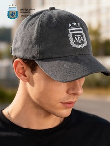 Gorra de Béisbol Gris con el Logotipo de la AFA del Equipo Nacional de <span class=keywords><strong>Argentina</strong></span> [Oficial y Genuina], <span class=keywords><strong>Tres</strong></span> <span class=keywords><strong>Estrellas</strong></span>, Gorra Casual para el Sol, para Exteriores, Combinable con Todo - Product Image 4