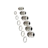 Presse-étoupes en laiton nickelé à filetage PG, type fendu, gamme 3~52mm, support OEM