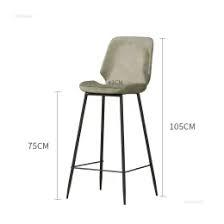 Tabouret <span class=keywords><strong>de</strong></span> bar <span class=keywords><strong>de</strong></span> style nordique avec dossier, <span class=keywords><strong>chaise</strong></span> haute <span class=keywords><strong>de</strong></span> salle à manger simple et tendance pour le petit-déjeuner en <span class=keywords><strong>famille</strong></span>, plusieurs couleurs au choix - Product Image 6