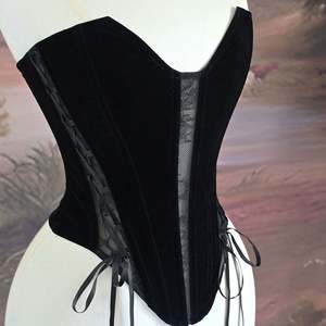 <span class=keywords><strong>Corset</strong></span> Top Grande Taille <span class=keywords><strong>Femme</strong></span> Bustier Overbust Sexy Maille Vintage Victorien Médiéval Mode Noir Velours Brodé Dentelle <span class=keywords><strong>Corset</strong></span> - Product Image 2