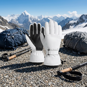 Skiing Snow <b>Gloves</b> Cotton Fingers <b>Warm</b> Extreme Cold Weather Palm Anti Slip Abrasion Resistance High Speed Outdoor Activities Des - Product Image 5