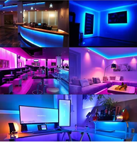 Bande lumineuse LED RGB RGBW RGBIC 8 mm, PCB noir, SMD3535 5050, Madrid SPI RGB adressable, 60 LED, 144 LED, WS2812 WS2811 WS2813 WS2815