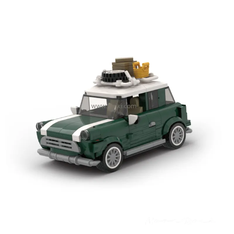 MOC Technic PB8804 verde mini station Wagon modello di auto educativo fai da te assemblaggio di mattoni giocattolo set di blocchi