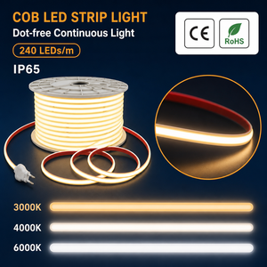 Bande LED 220V 110V sans driver, étanche IP65, sans points lumineux, rouleau de 100m, bande LED COB 220V - Product Image 5