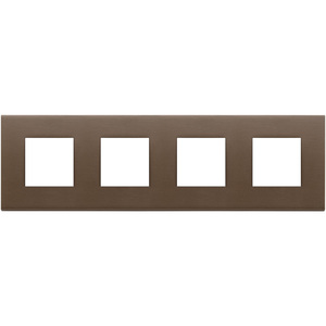 Plate 8M 31mm Bronze 4 Gang <b>Socket</b> Cover For <b>Plugs</b> <b>Sockets</b> - Product Image 1