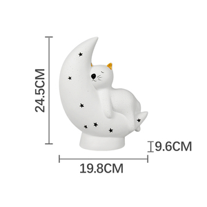 Offre Spéciale lune et chat LED veilleuse intérieur chevet Art Design avec alimentation enfichable prix d'usine pour bureau <span class=keywords><strong>de</strong></span> table pour enfants - Product Image 2