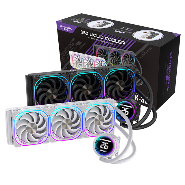 Lovingcool New Design 360mm AIO ARGB Liquid Cooler Gaming Computer Case Water Cooling Radiator CPU Cooler Fan for LGA 115X AM4