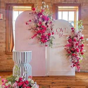 Wedding arch frame stand wall groovy arch fondale ripple arch stage background - Product Image 6