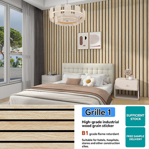 Adesivi <span class=keywords><strong>Murali</strong></span> in Vinile Effetto Legno Autoadesivi, Pannelli 3D per Sfondo TV, Decorazione d'Interni - Product Image 4