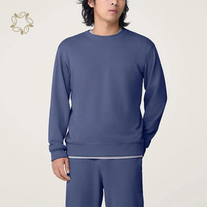 Hemp Bambu Terry Camisola Cânhamo Sustentável Crewneck Eco Friendly Pullover Camisola dos homens Roupas Masculinas - Product Image 4