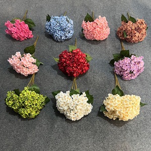 Fleurs d'hortensia artificielles, bouquet de 225 pièces, fleurs en soie de couleur bonbon, décoration ronde pour la maison, décoration d'arche de mariage - Product Image 2