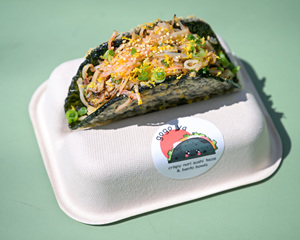 Soporte para Sushi y Tacos Personalizado, Moderno y Ecológico, Caja de Papel de Caña de Azúcar Compostable, Bandeja Biodegradable para Llevar - Product Image 2