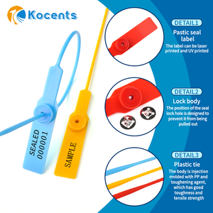 PTS-001 높은 보안 맞춤형 로고 의류 플라스틱 보안 스트립 씰 잠금 도난 방지 씰 플라스틱 보안 씰 태그 - Product Image 3