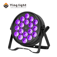 Alta calidad 18 Uds luces de escenario LED planas Par DMX512 MODO DE Control para discotecas interiores bares fiestas bodas-Dj KTV Disco
