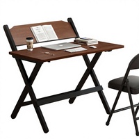 Table pliante réglable, bureau mobile, bureau d'ordinateur, petite table à manger, bureau d'étude domestique, table de chevet simple pour dortoir ZD051