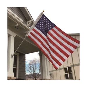 Nouvelle bannière murale américaine brodée personnalisée de haute qualité 2023, drapeau triangulaire suspendu, mât de drapeau en fibre de verre, publicité - Product Image 1