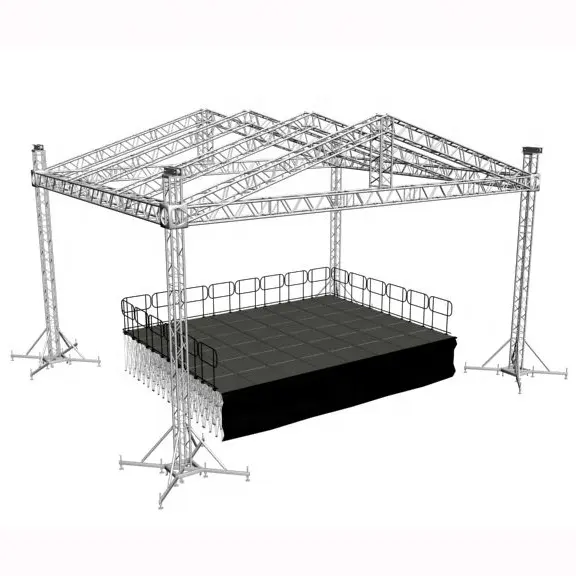 Aluminum alloy waterproof stage easy assemble mobile truss stages 1*1m