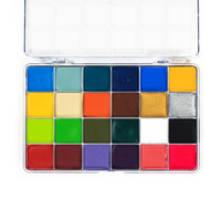 Peinture corporelle professionnelle à base d'huile, 24 couleurs, non toxique, lavable, haute pigmentation, maquillage artistique pour le corps, pour festival, cosplay, fête