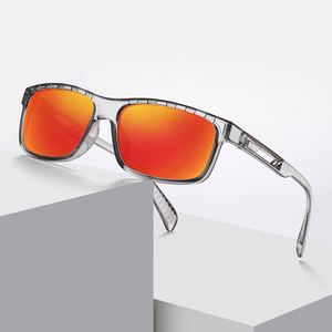 Lunettes de soleil sportives polarisées pour hommes 2024, monture carrée intégrale, protection UV, personnalisables avec logo, idéales pour la pêche et la conduite, en polycarbonate (PC) – Le meilleur choix - Product Image 1