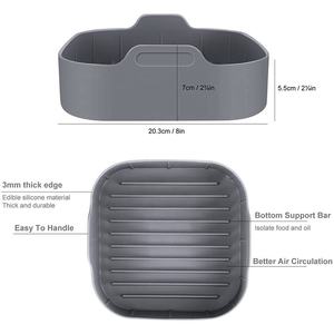 Customizable Reusable Thick Rectangle <strong>Silicone</strong> Oven <strong>Dishes</strong> Pans <strong>Air</strong> Trier <strong>Air</strong> <strong>Fryer</strong> Pots Safe <strong>for</strong> Microwave Pizza Food Safe - Product Image 6