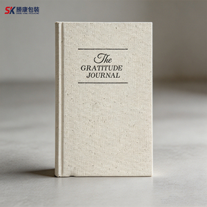 สมุดบันทึกความกตัญญู ปกผ้า หุ้มแข็ง เย็บเข้าเล่ม ขนาด A5 - Product Image 1