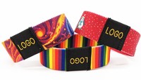 Pulsera de tela rfid nfc para festival, barata, promoción