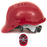 Casque industriel réglable rouge foncé pour la construction casque de protection de sécurité chapeaux durs ventilés