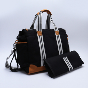 <span class=keywords><strong>Sac</strong></span> à langer multifonctionnel avec matelas à langer, plusieurs poches, sacoche bandoulière pour maman et filles, <span class=keywords><strong>sac</strong></span> à langer en toile avec poignée - Product Image 1